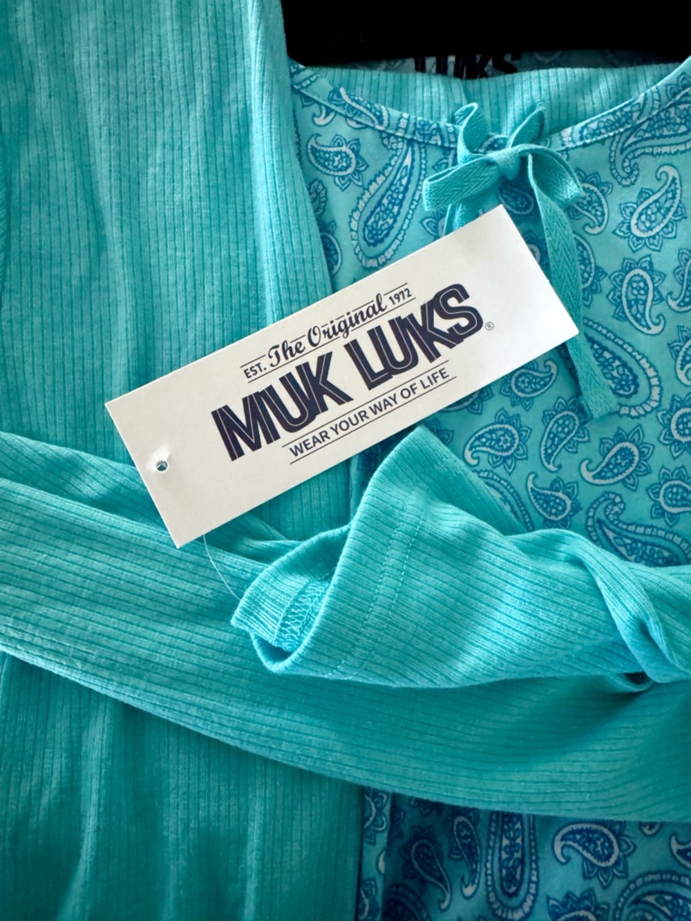 Muk Luks Turquoise 3-Piece Lounge Set - Picture 12 of 12